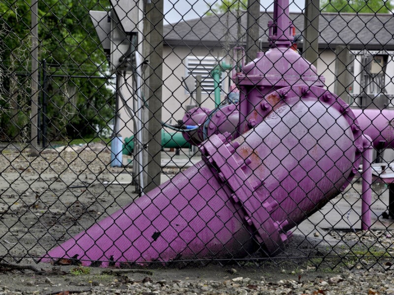A large pipe emerging from the ground is part of Winter Springs' current wastewater treatment system. A new state law could inject funding for major, local projects, such as this wastewater treatment system. future vision