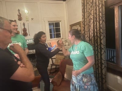 To show Megan Sladek's victory party