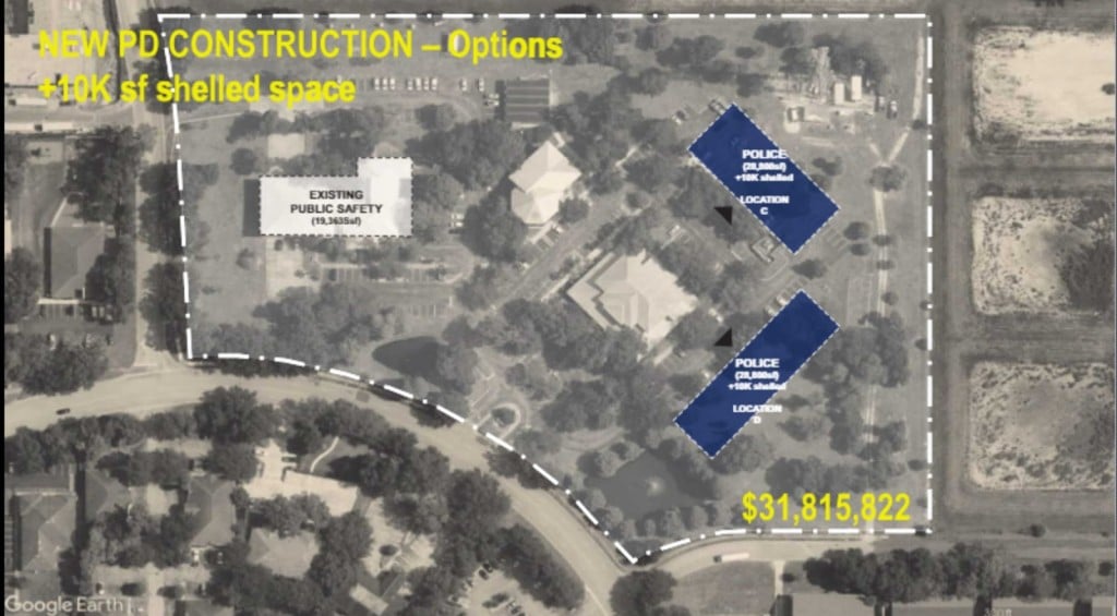 The proposed layout for a $20 million police building in Oviedo police building problem