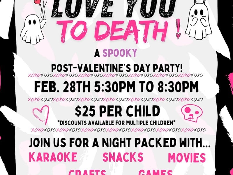 Kids Valentine's Day Love you to death Oviedo Mall Imagine Performing Arts farmers market