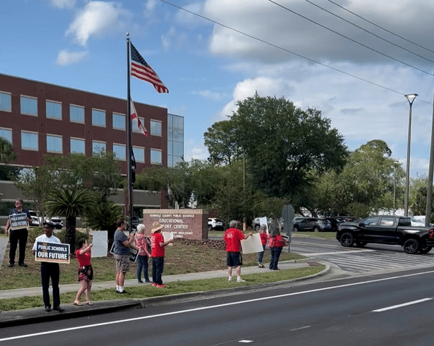 SCPS losing teachers teacher protests Florida