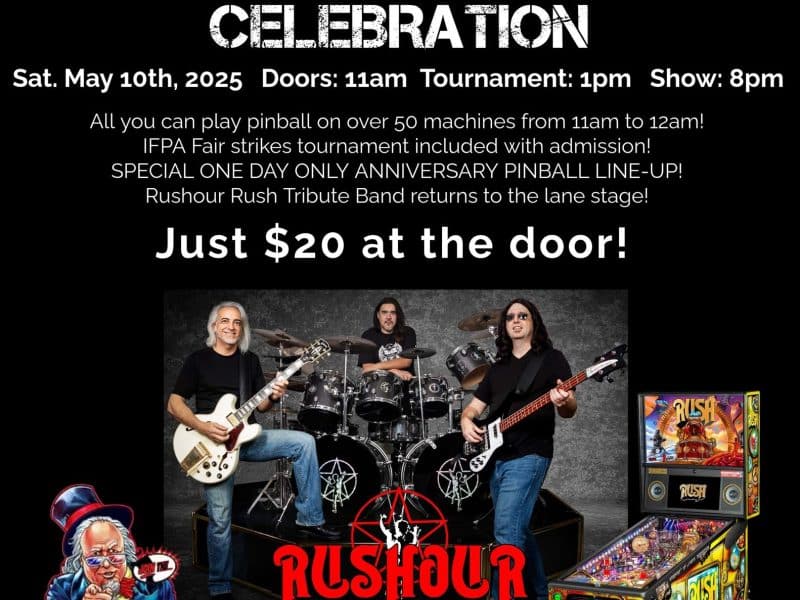 Mother’s Day arrives in Oviedo, Pinball Lounge hosts a Rush tribute